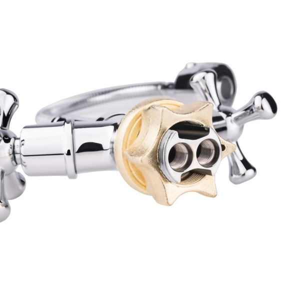 Змішувач для кухні Lidz Lamb 274F двохвентильний з гнучким виливом LDLAM274FCRM35074 Chrome | Зображення 3