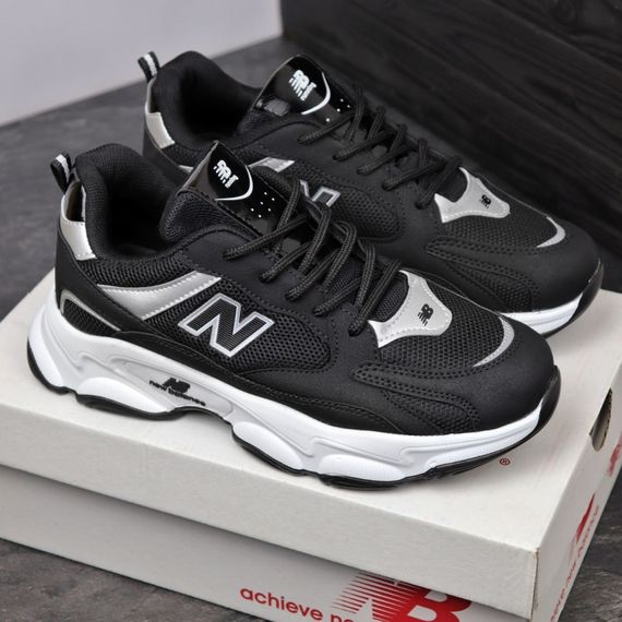 Кросівки New Balance замш/шкіра/3D сітка колір чорний, білий | Зображення 2