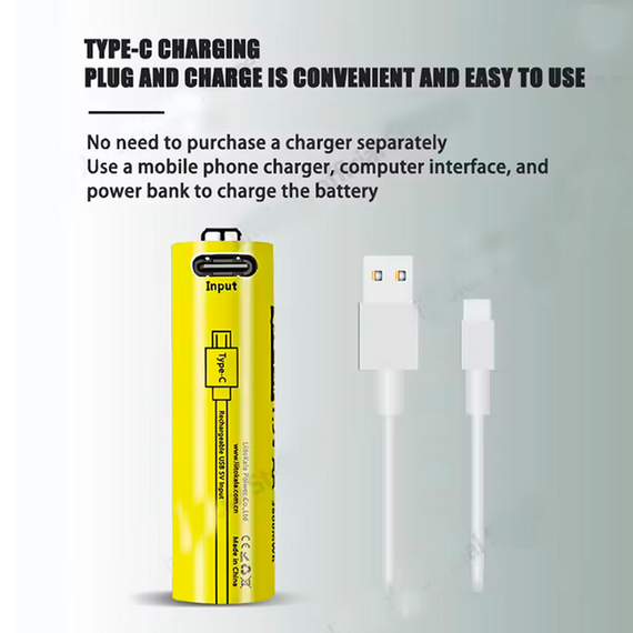 Аккумулятор AA LiitoKala USB-T36 1.5V, 2400 мАч | Зображення 2