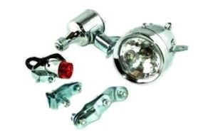 Оптика велосипедна (фара передня, стоп задній, динамічна 12V6W) YKX (mod.A)