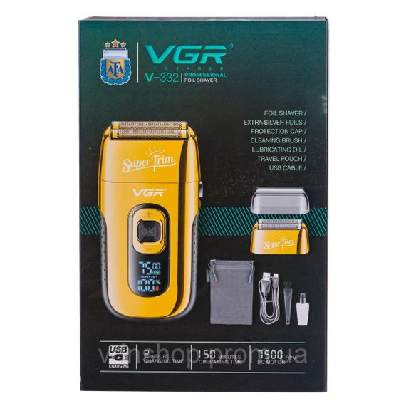 Електробритва шейвер чоловіча з LED-дисплеєм VGR V-332 | Зображення 8