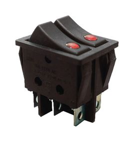 Перемикач KCD2-2101EN R+R/B 220V 2 клавіші червоні з підсвічуванням Ny95500816