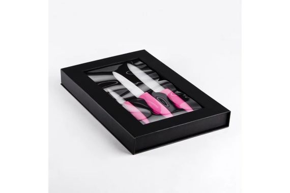 Набір керамічних ножів 3шт Pink (NS6SETKN) | Зображення 1