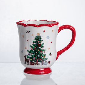 Новорічна порцелянова чашка для чаю та кави 450 (мл) New Year CR-1-3