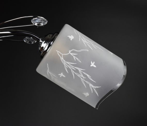 Люстра стельова на 2 лампочки 25564 Хром 25х20х57 см. | Зображення 2