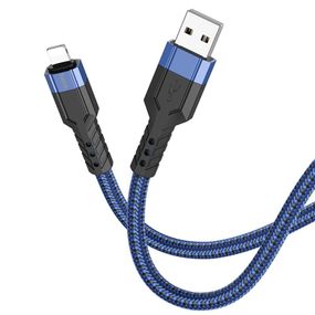 Кабель USB Hoco U110 Lightning 1.2m Колір Синій