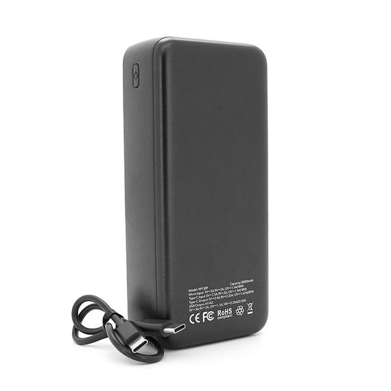 Power Bank WOYAX WY-30F 30000mAh, 22.5W, Black, 0.580kg, Box | Зображення 2