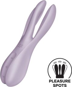 Кліторальний вібратор Satisfyer Threesome 2 Violet, 3 гнучкі пальчики, 3 мотори