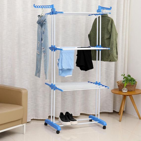 Многоярусная сушилка для белья до 40 кг  (172х73х64 см) Garment Rack With Wheels / Складная напольная сушилка | Зображення 1