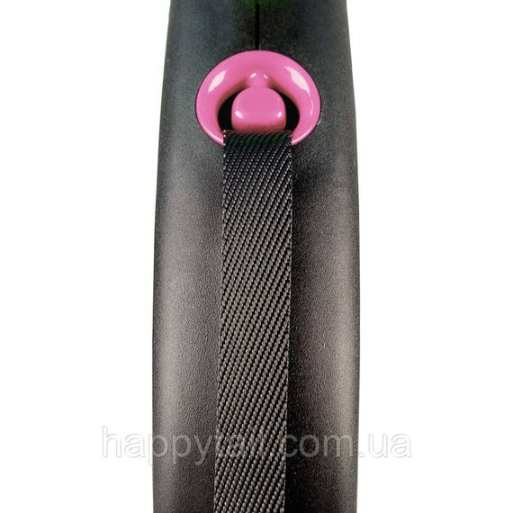 Поводок-рулетка Flexi для собак Black Design лента розовый размер S 5 м/15 кг | Зображення 1