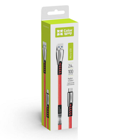 Кабель USB MicroUSB ColorWay CW-CBUM011-RD 2,4A 1м червоний
