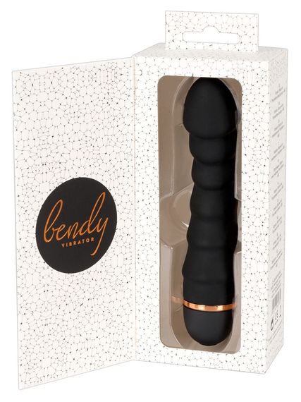 Чорний оксамитовий вібратор Bendy Ripple Vibrator з 20 режимами вібрації Sex Aura | Зображення 7