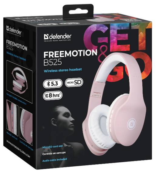 Гарнітура Defender FreeMotion B525 White/Pink (63528) | Зображення 6
