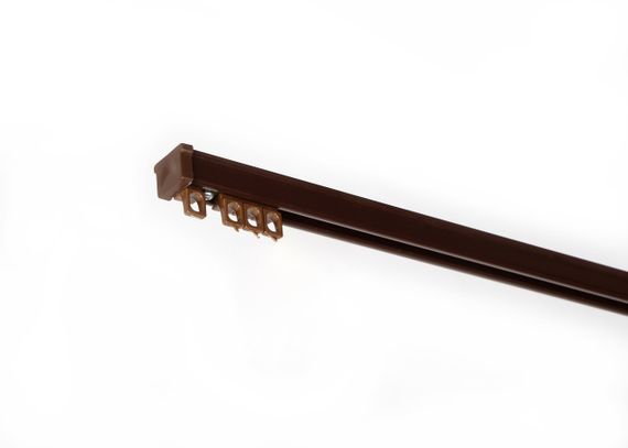 Карниз для штор профіль KS (збори) Коричневий 175см.
