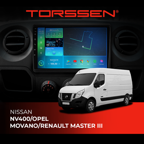 Штатна магнітола Torssen NISSAN NV400/OPEL MOVANO/RENAULT MASTER III  FL10 4+64Gb 4G Carplay DSP