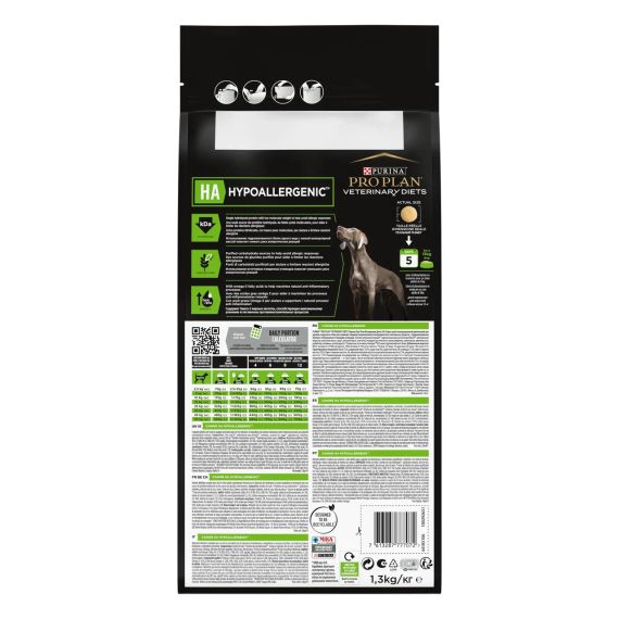 Сухий лікувальний корм Purina Pro Plan Veterinary Diets для собак та цуценят при харчовій алергії  4шт*1.3 кг | Зображення 2