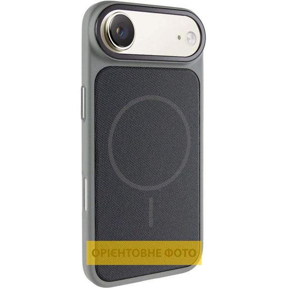 Чохол PC Textile Hybrid with Magnetic Fit для Apple iPhone 17 Air (6.5") Grey / Black