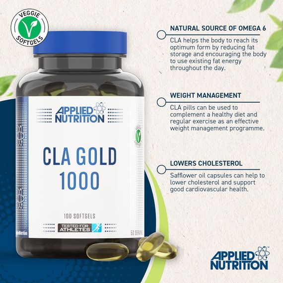 Жиросжигатель Applied Nutrition CLA Gold 1000 100 Softgels | Зображення 2