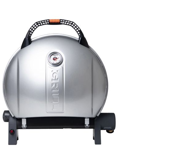 КОМПЛЕКТ Портативний переносний газовий гриль O-GRILL 900, срібло + шланг в подарунок! Код: 013373 | Зображення 1