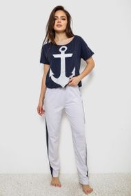 Пижама женская  -уценка, цвет синий, 243R1488-005-U-15