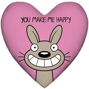 Подушка сердце XXL You make me happy 57x57 см (6PS_15L033)