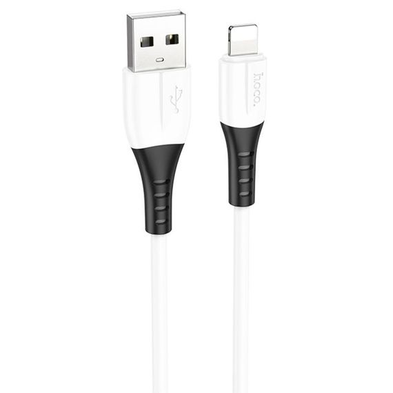 Дата кабель Hoco X82 Silicone USB to Lightning 2.4A (1m) White