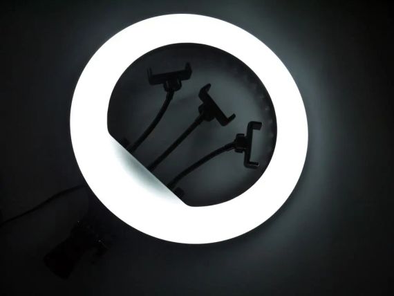 Кільцева LED лампа RL-14 36см 220V 1 крепл.тел. + пульт + чохол | Зображення 4
