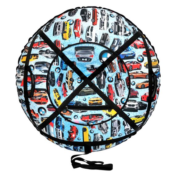 Тюбінг надувні санчата 100 см "бмв" (Оксфорд, ПВХ) плюшка для снігу | Зображення 1