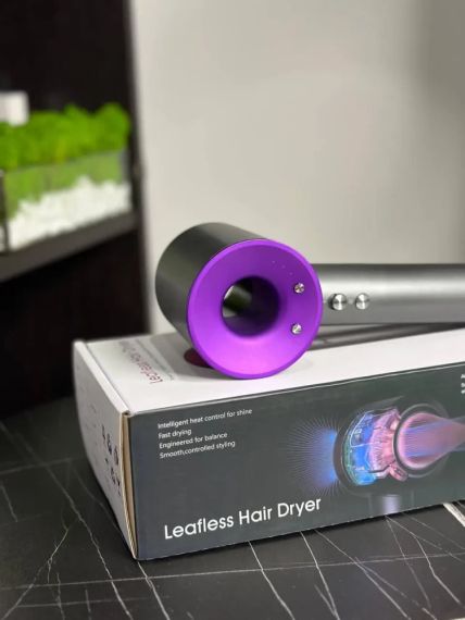 Фен Super Hair Dryer фіолетовий з іонізацією та турборежимом 5 насадок (Y-3) | Зображення 5