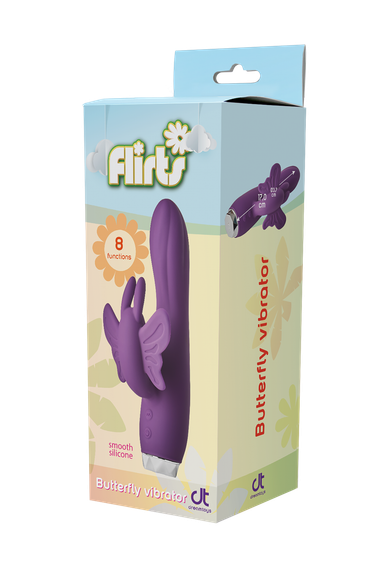 Вібратор кролик Dream Toys FLIRTS BUTTERFLY VIBRATOR PURPLE | Зображення 6