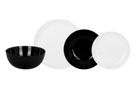 Сервіз LUMINARC DIWALI BLACK &amp; WHITE, 19 предметів (P4360) | Зображення 1