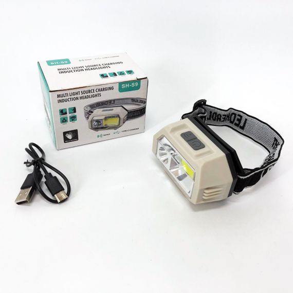 Ліхтарик діодний налобний SH-S9-XPE+COB+3SMD(red), Налобний ліхтар зі зручним ремінцем для голови GK-52 | Зображення 4