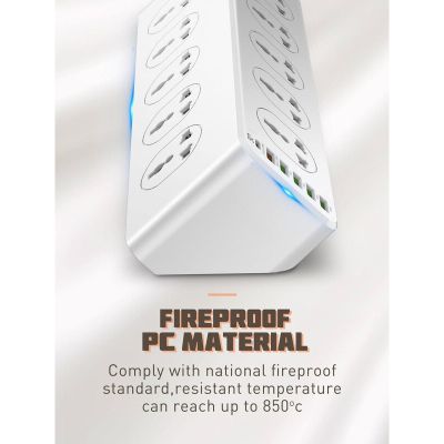 Мережевий фільтр живлення LDNIO SC10610, 5роз + 3USB (SC10610) (SC10610) | Зображення 4