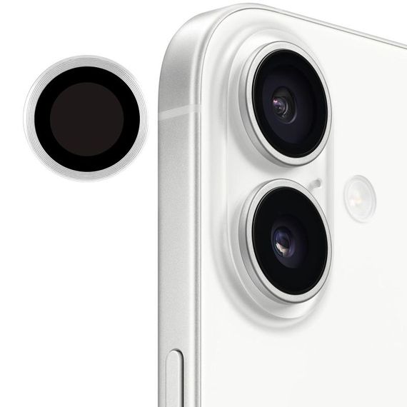 Защитное стекло Metal Classic на камеру (в упак.) для Apple iPhone 17 (6.3") Серебряный / Silver | Зображення 4