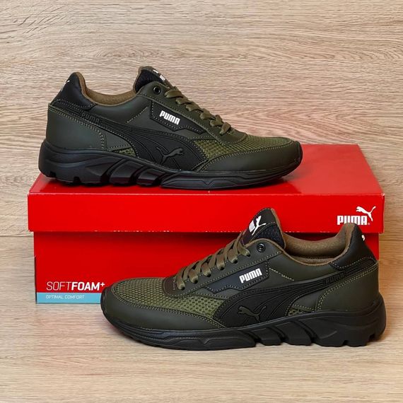кросівки Puma літні сітка  хакі | Зображення 3