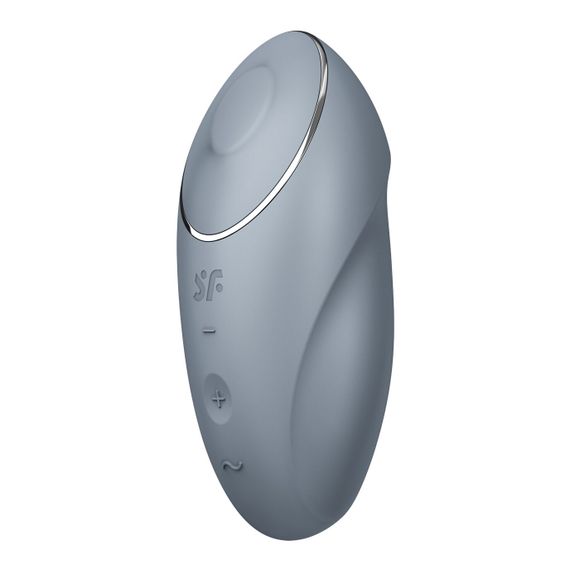 Вибростимулятор-пульсатор Satisfyer Tap & Climax 1 Bluegrey, эффект постукивания пальцем, 2 мотора | Зображення 3
