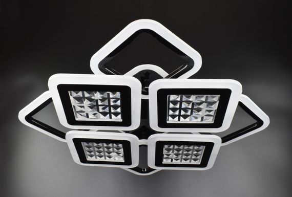 Люстра світлодіодна стельова LED світильник для квартири на стелю лед з пультом 26121 Чорний 11х54х62 см.