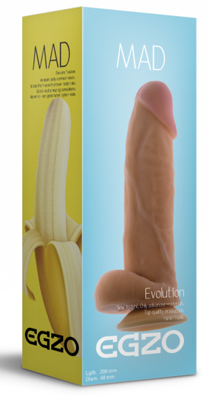 Фалоімітатор EGZO CIBERSKIN Hot lover, Телесный | Зображення 3