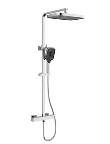 Душова система універсальна Qtap Sloup Chrome термостатична QTSL57103KNC