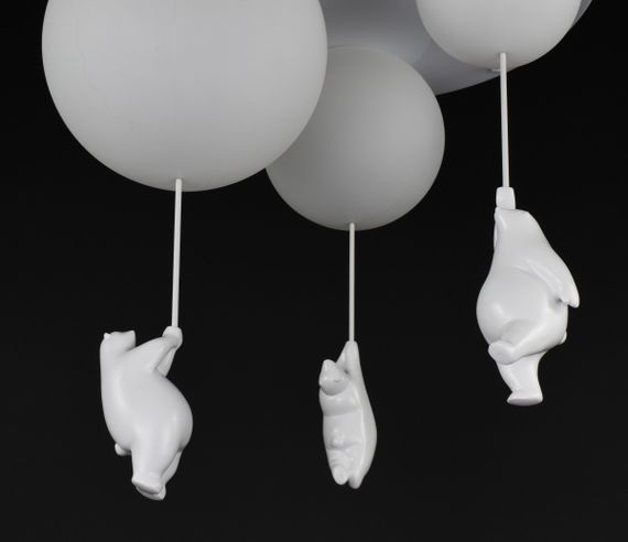 Люстра стельова на 3 лампочки 27319 Білий 55х50х50 см. | Зображення 4