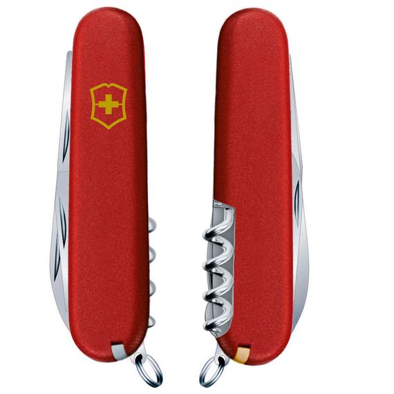 Складаний ніж Victorinox Huntsman Mat Червоний матовий лак з жовтым лого (1.3713_M0008p) | Зображення 2