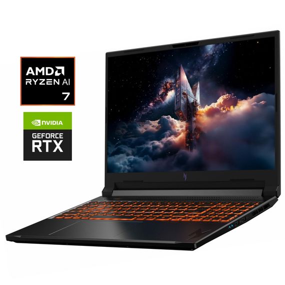 Ігровий ноутбук Acer Nitro V16 ANV16-61 / 16" (1920x1200) IPS / AMD Ryzen AI 7 350 (8 (16) ядер по 2.0 - 5.0 GHz) / 16 GB DDR5 / 1000 GB SSD NVMe / nVidia GeForce RTX 5060, 8 GB GDDR7, 128-bit / WebCam / Win 11 б/в