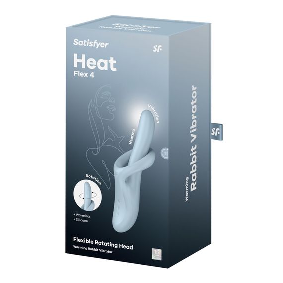 Вібратор з ротацією Satisfyer Heat Flex 4 Blue, підігрів до 39°C | Зображення 5