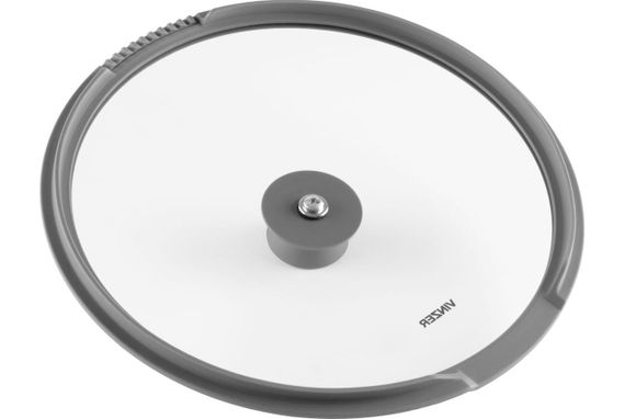 Крышка стеклянная Vinzer 28 см 50252 универсальная с силиконовым ободком для кастрюль и сковород | Зображення 2