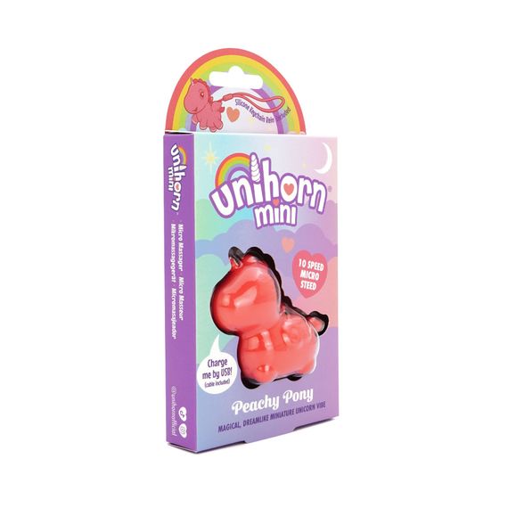 Вібратор-мінієдиноріжка Unihorn Mini – Peachy Pony, брелок з вібрацією, 10 режимів | Зображення 2