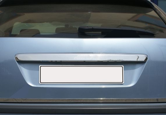 Накладка на кришку багажника (HB, нерж.) OmsaLine - Італійська нержавійка для Ford Focus II 2005-2008 рр | Зображення 1