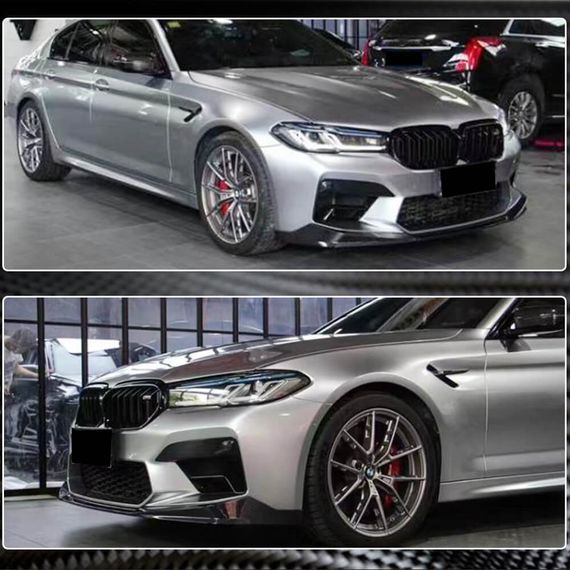 Накладка на передній бампер Lip V1 (для M5 F90 2020-2024, Карбон) для BMW 5 серія G30/31 рр | Зображення 4