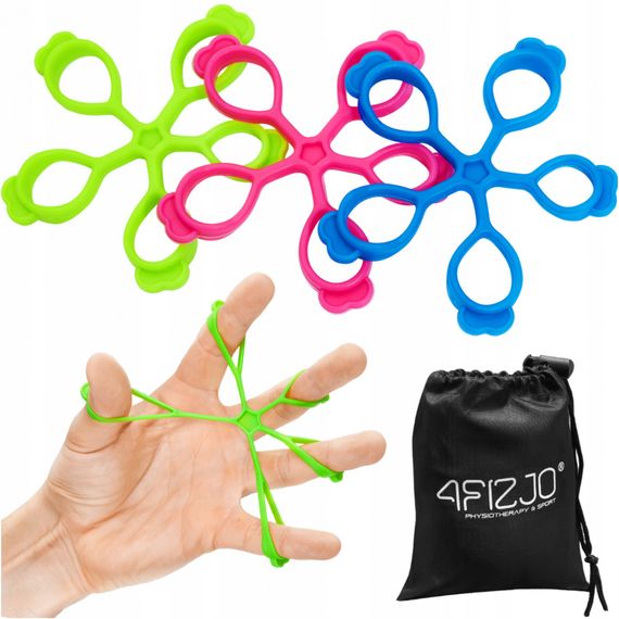 Набір еспандерів для пальців та кисті 4FIZJO 1-4 кг 3 шт Mix (P-5907739312976)