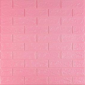 3D панель самоклеюча цегла Рожевий 700х770х3мм (004-3) SW-00000231