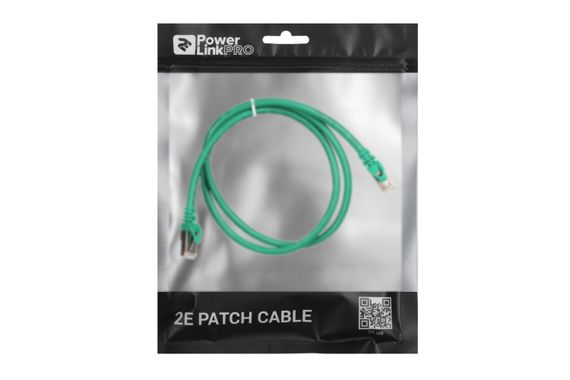 Патч-корд 2E Cat 6,S-FTP экран оплётка фольга,RJ45, 4Х2 27AWG ,7/0.14 Cu, 1.00 m,PVC, Green (2E-PC6SFTPCOP-100GRN) | Зображення 2